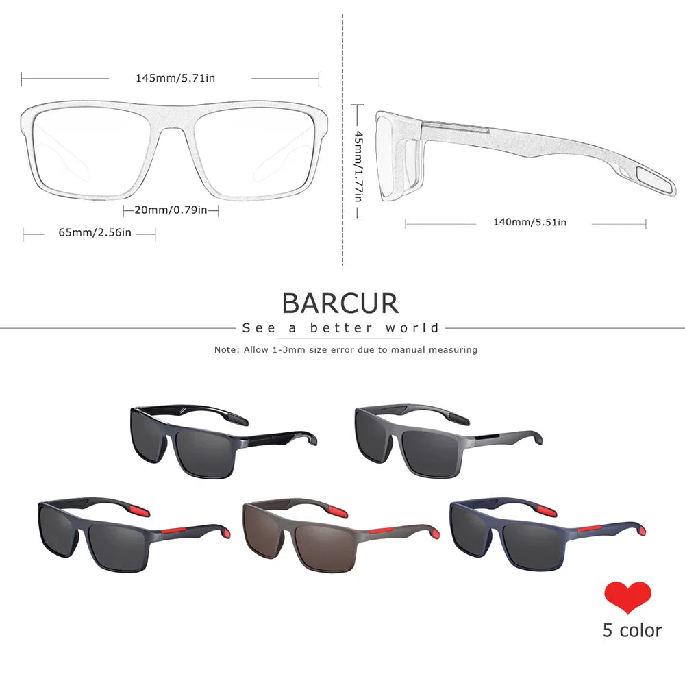 Vintage Square Polarized TAC Sunglasses for Men