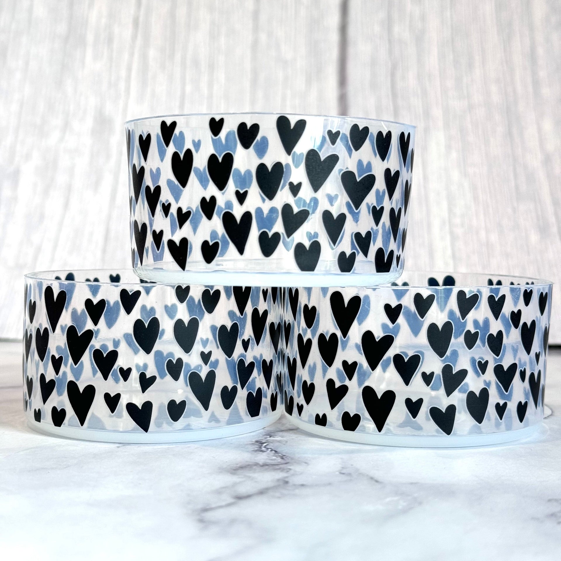 Clear Black Hearts  Boot