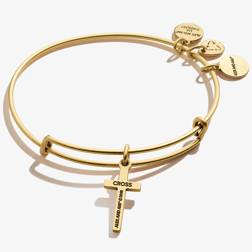 Classic Cross Charm Bangle Bracelet for Faith and Devotion
