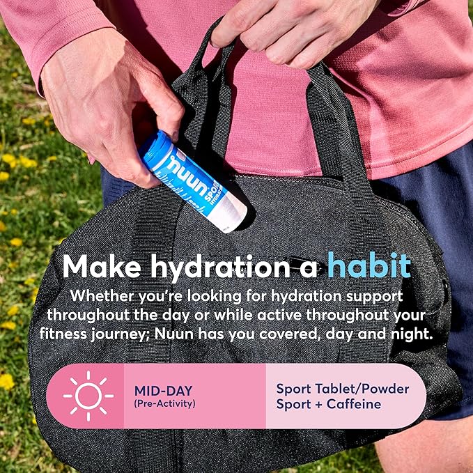 Nuun Sport Electrolyte Tablets with Magnesium, Calcium, Potassium, Chloride & Sodium, Gluten Free & Vegan, Strawberry Lemonade, 8 Pack (80 Servings Total)