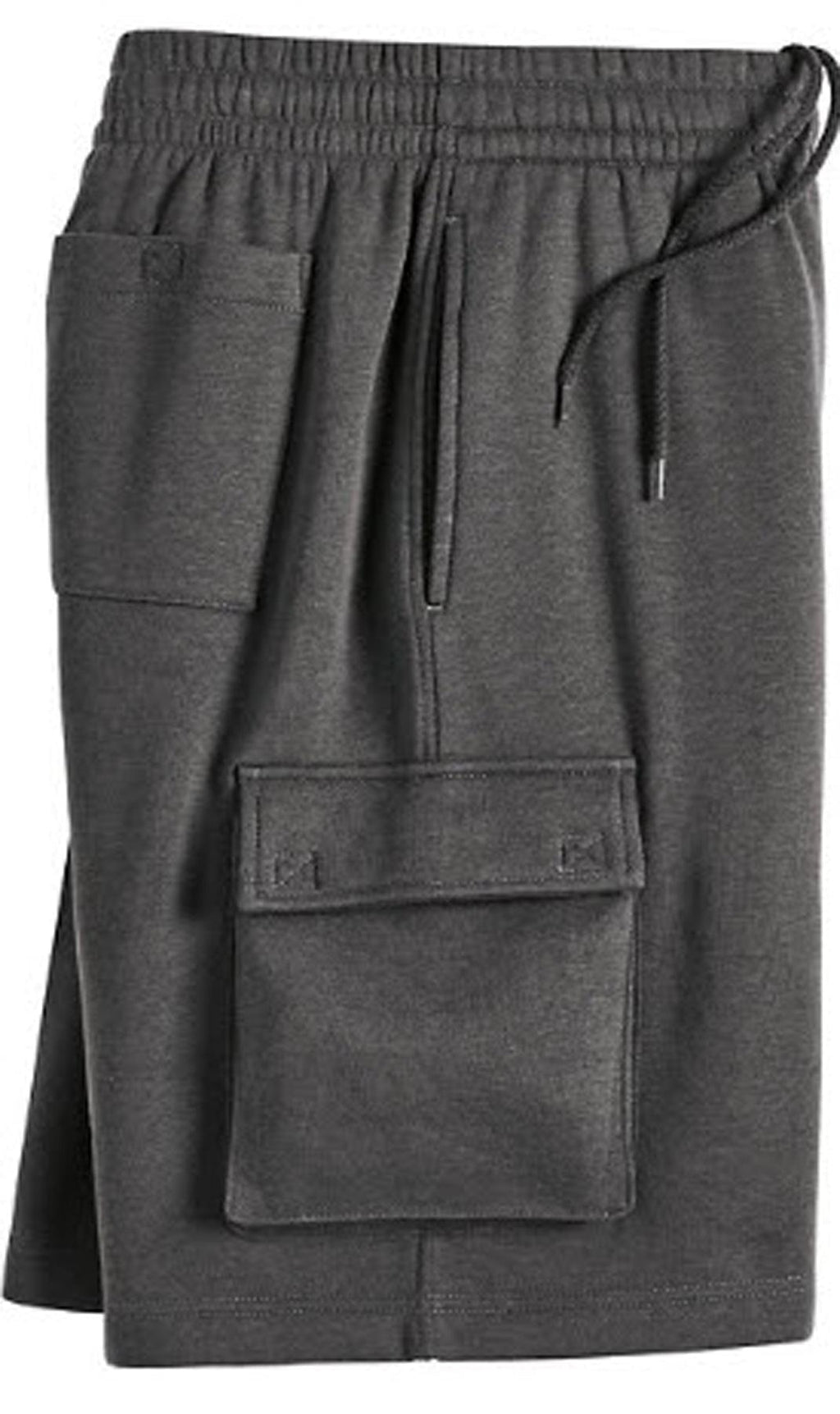 Men's Fleece Cargo Shorts – Relaxed Fit Elastic Waist Utility