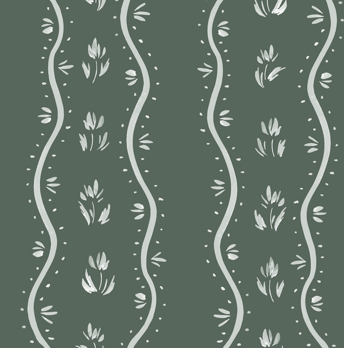 Annabelle Floral Coastal Wallpaper - Blue, Cream & White