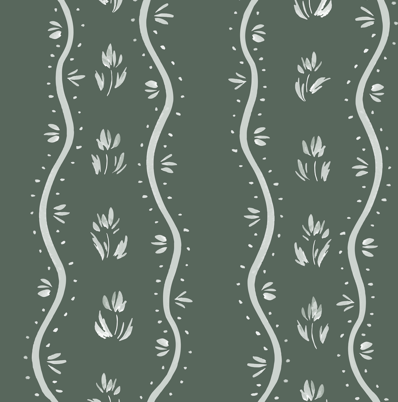 Annabelle Floral Coastal Wallpaper - Blue, Cream & White