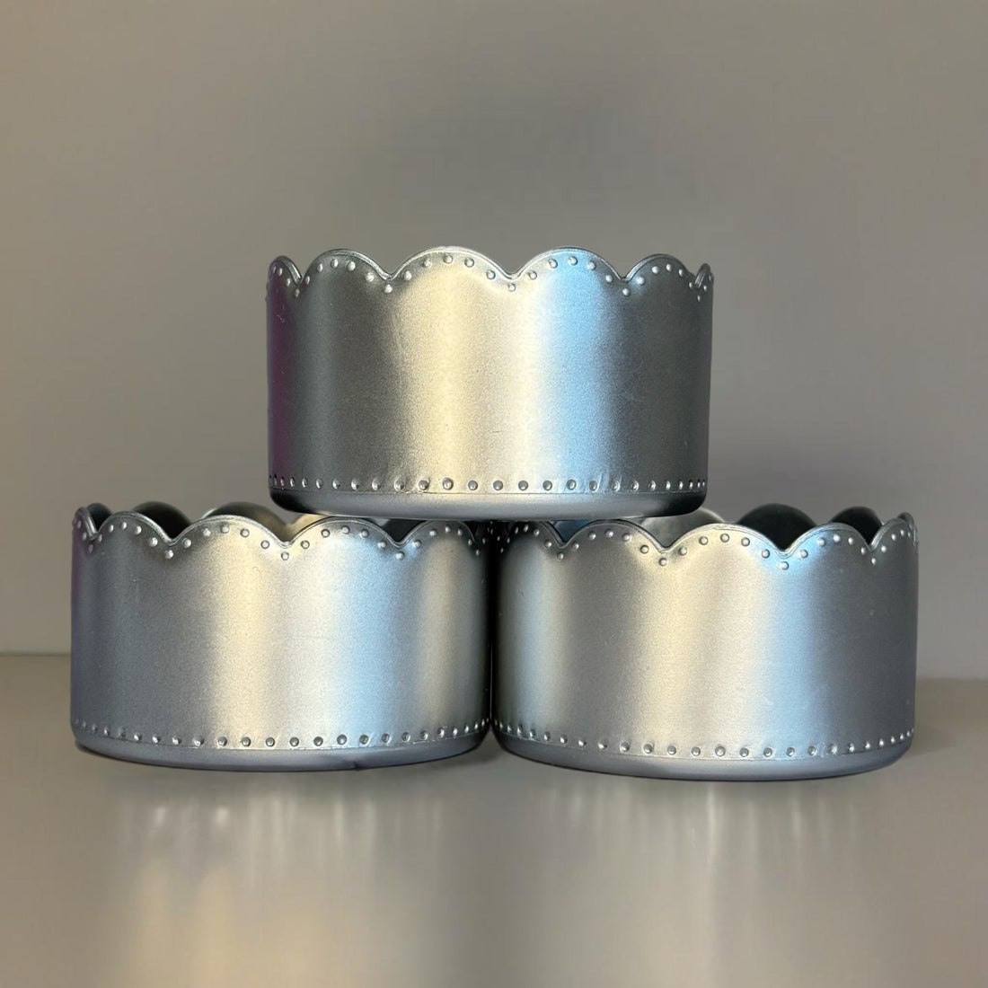 Silver Metallic Scallop  Boot