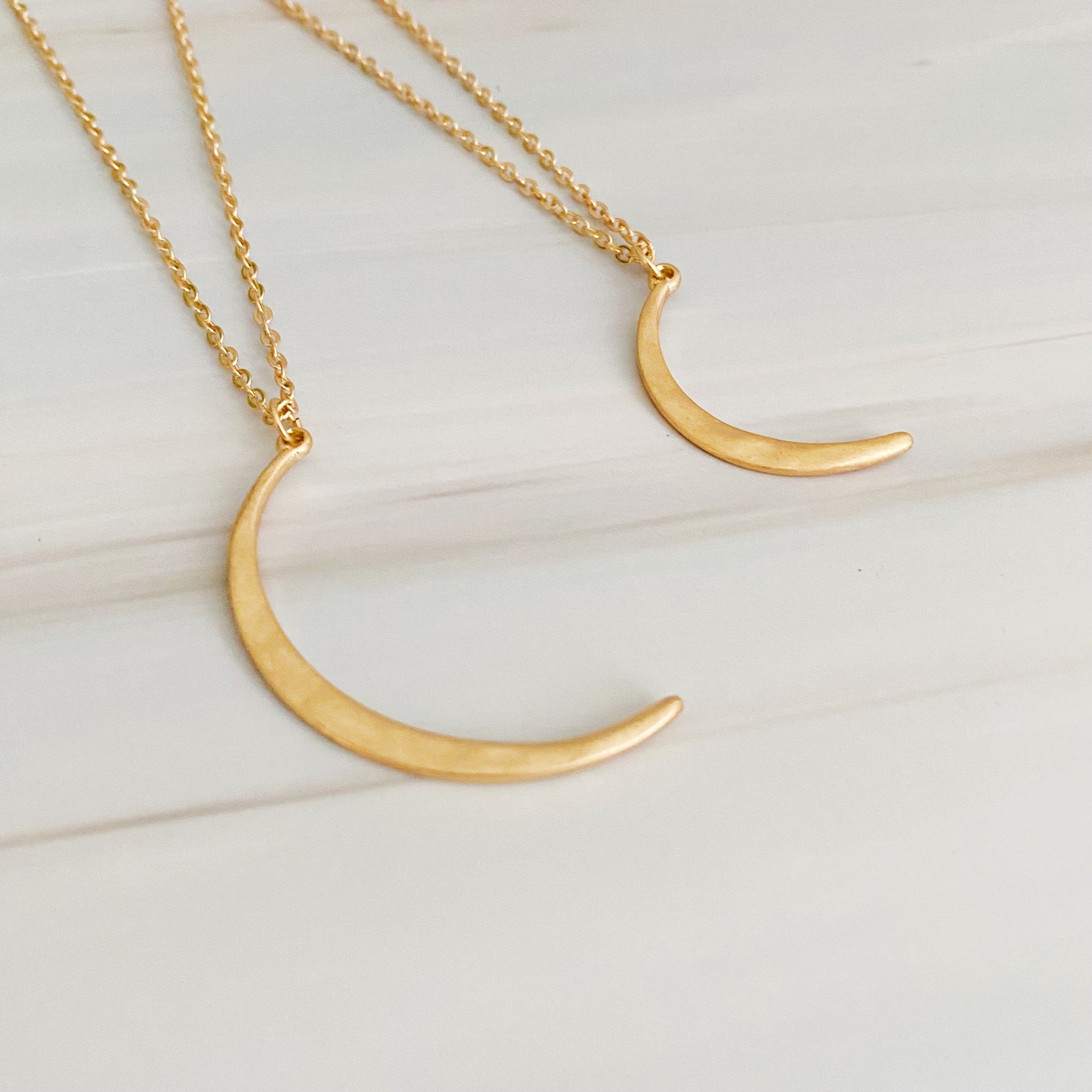 Crescent Duo Necklace Set Of 2