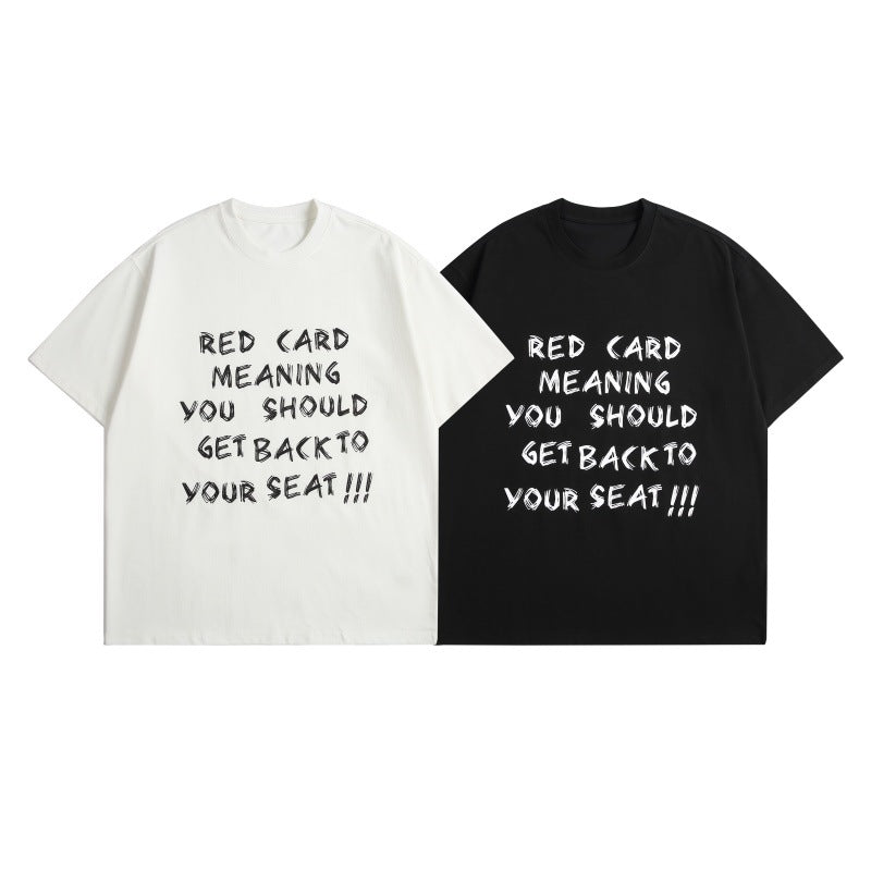 White Loose Fit Letter Print Short Sleeve Graphic Tee