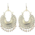 Stylish silver-tone party wear earrings for women and girls