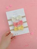 Sunshine Mini Knot Bow Bundle on Baby Nylon Headbands