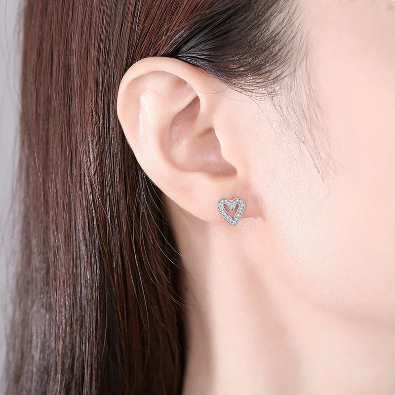 Original 925 Sterling Silver Earrings 2026 Stud Hoop Crystal Earings For Women Rose Gold Crown Heart Infinity Bee Earing Jewelry