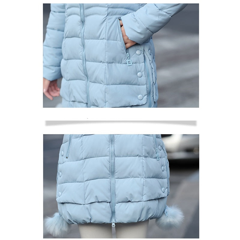 Women's Faux Fur Hooded Quilted Winter Parka Jacket - Image 6