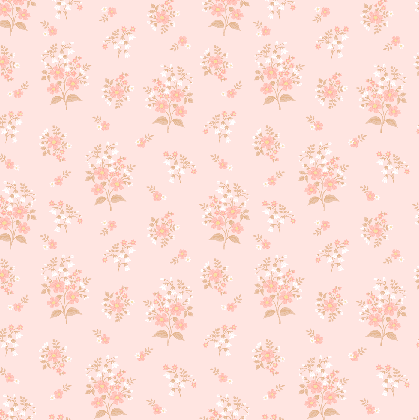 Maisie Floral Removable Wallpaper in Pink and White Nursery