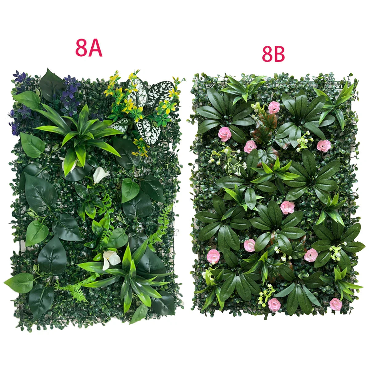 Green Plant Wall Panels Artificial Plant Wall Decoration Biological Plant Wall for Outdoor Garden Wedding Wall Fence Decoration