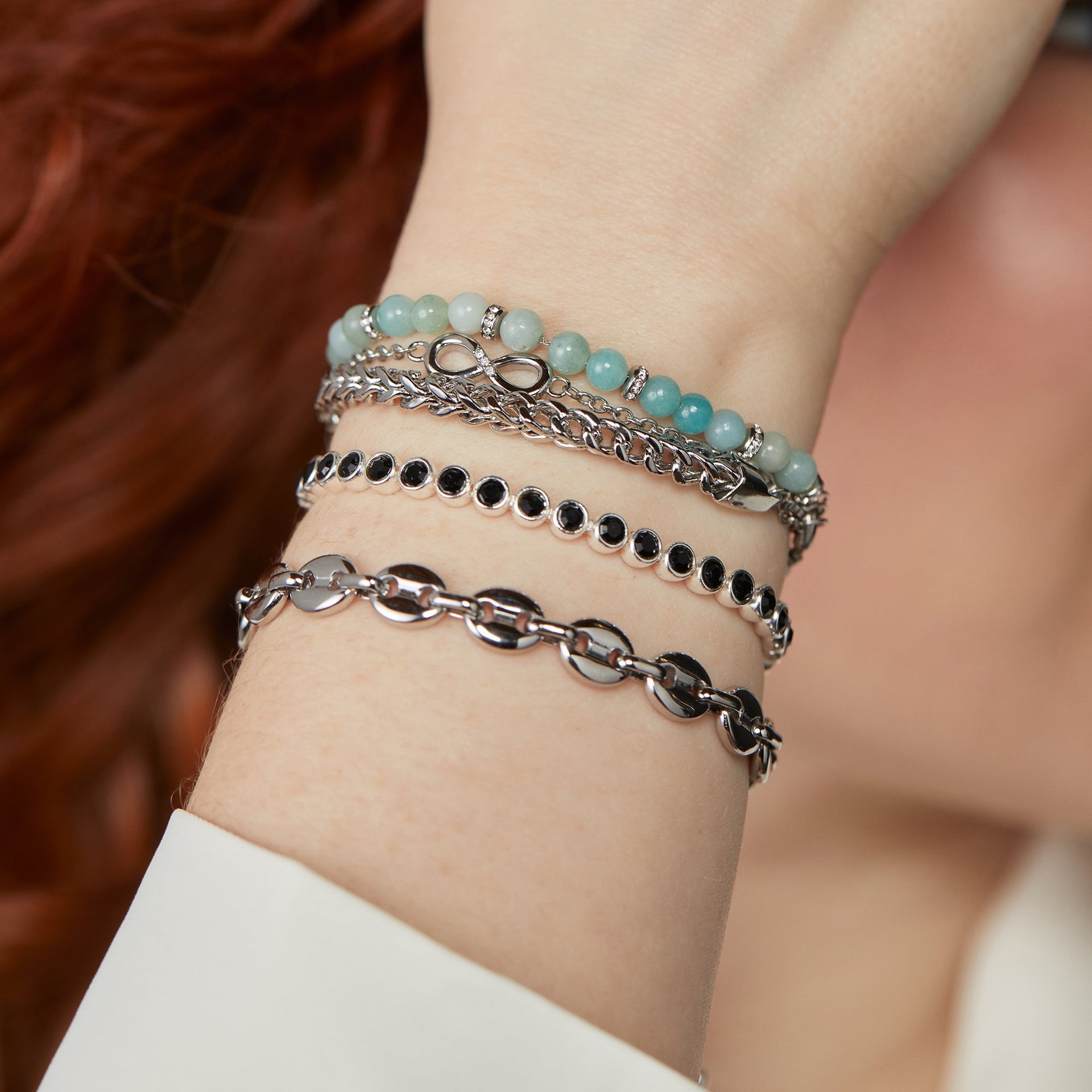 Minimalist Mariner Chain Bracelet in Gold and Silver Tone