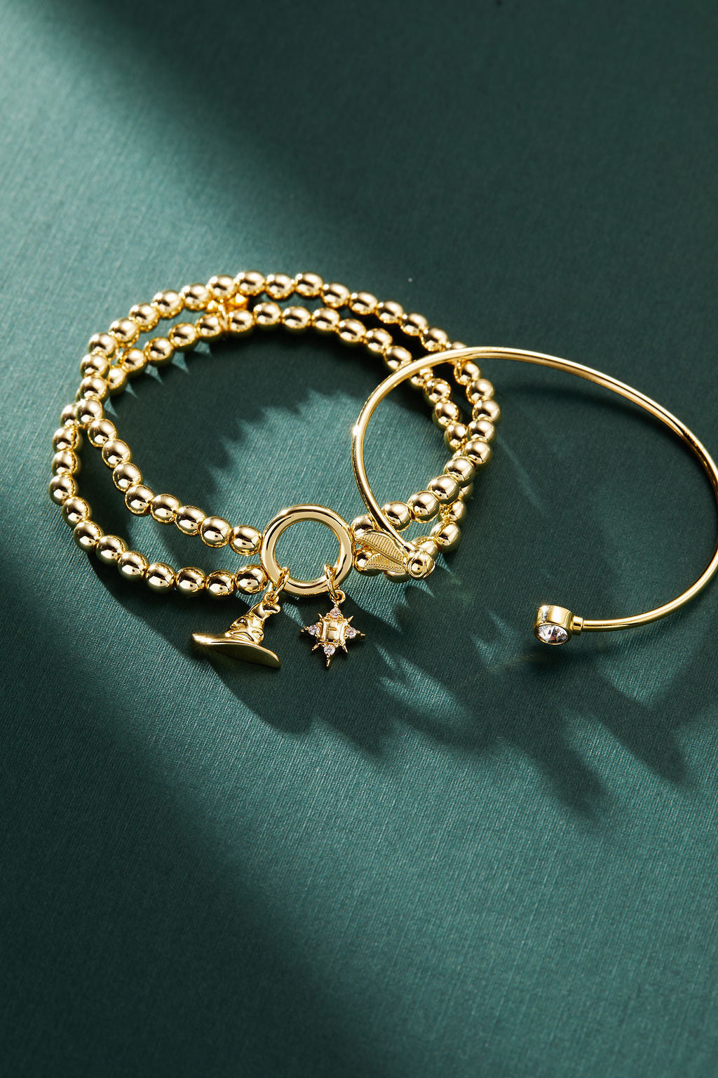 Harry Potter Golden Snitch and Crystal Flex Cuff Bracelet
