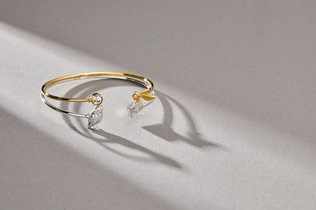 Harry Potter Golden Snitch and Crystal Flex Cuff Bracelet