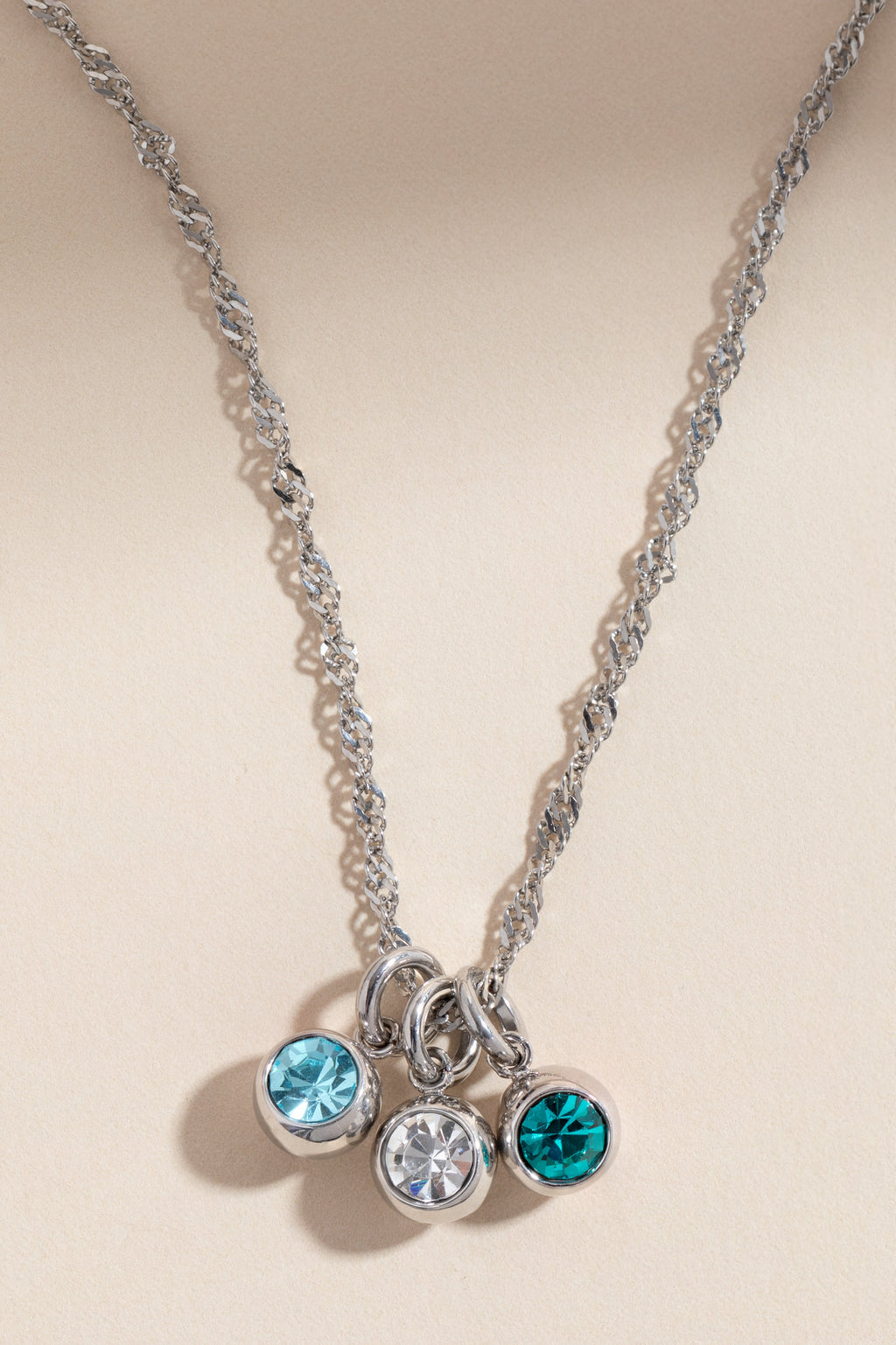 March Birthstone Interchangeable Charm in Gold with Aquamarine