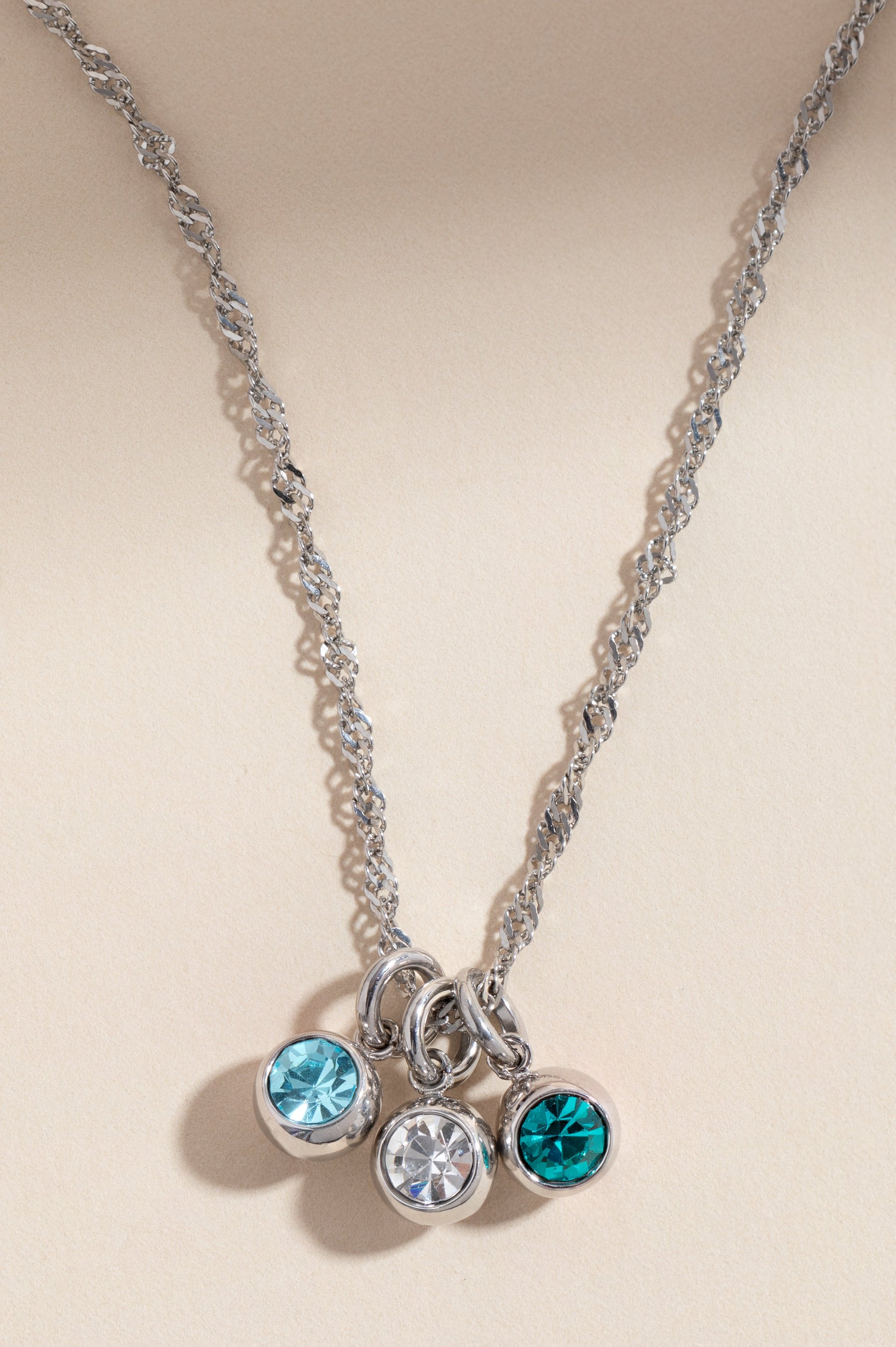 March Birthstone Interchangeable Charm in Gold with Aquamarine