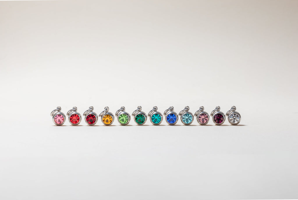 October Birthstone Interchangeable Charm with Rose Crystal