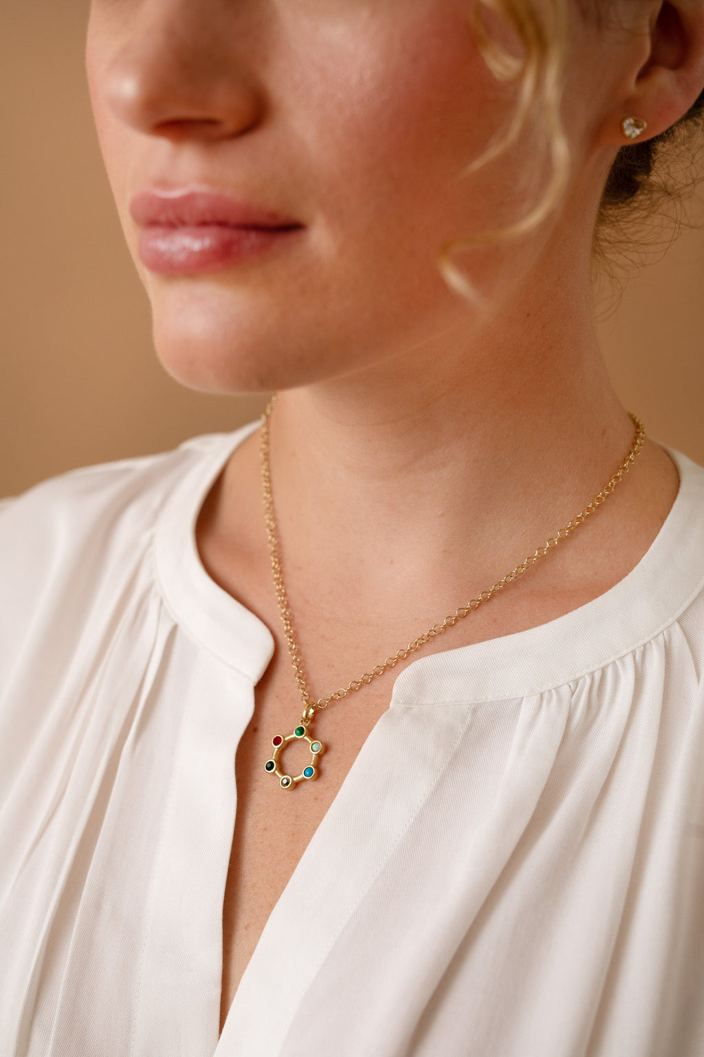 Mother Acrostic Hidden Message Crystal Necklace