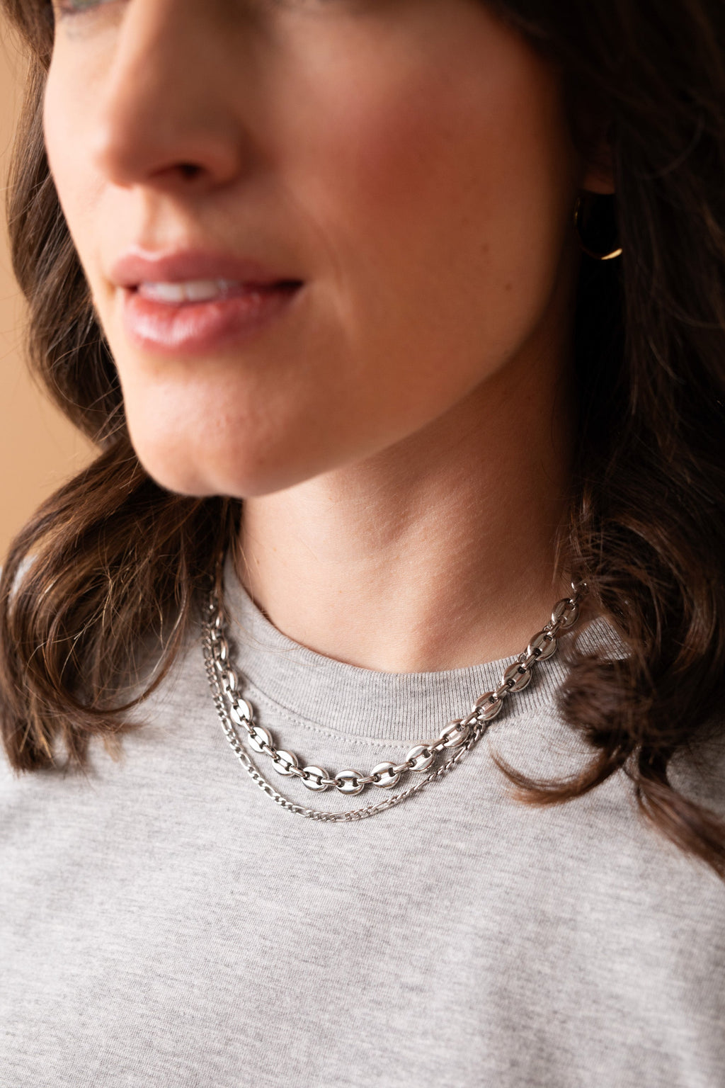 Stainless Steel Mariner Chain Necklace - Bold Interlocking Links