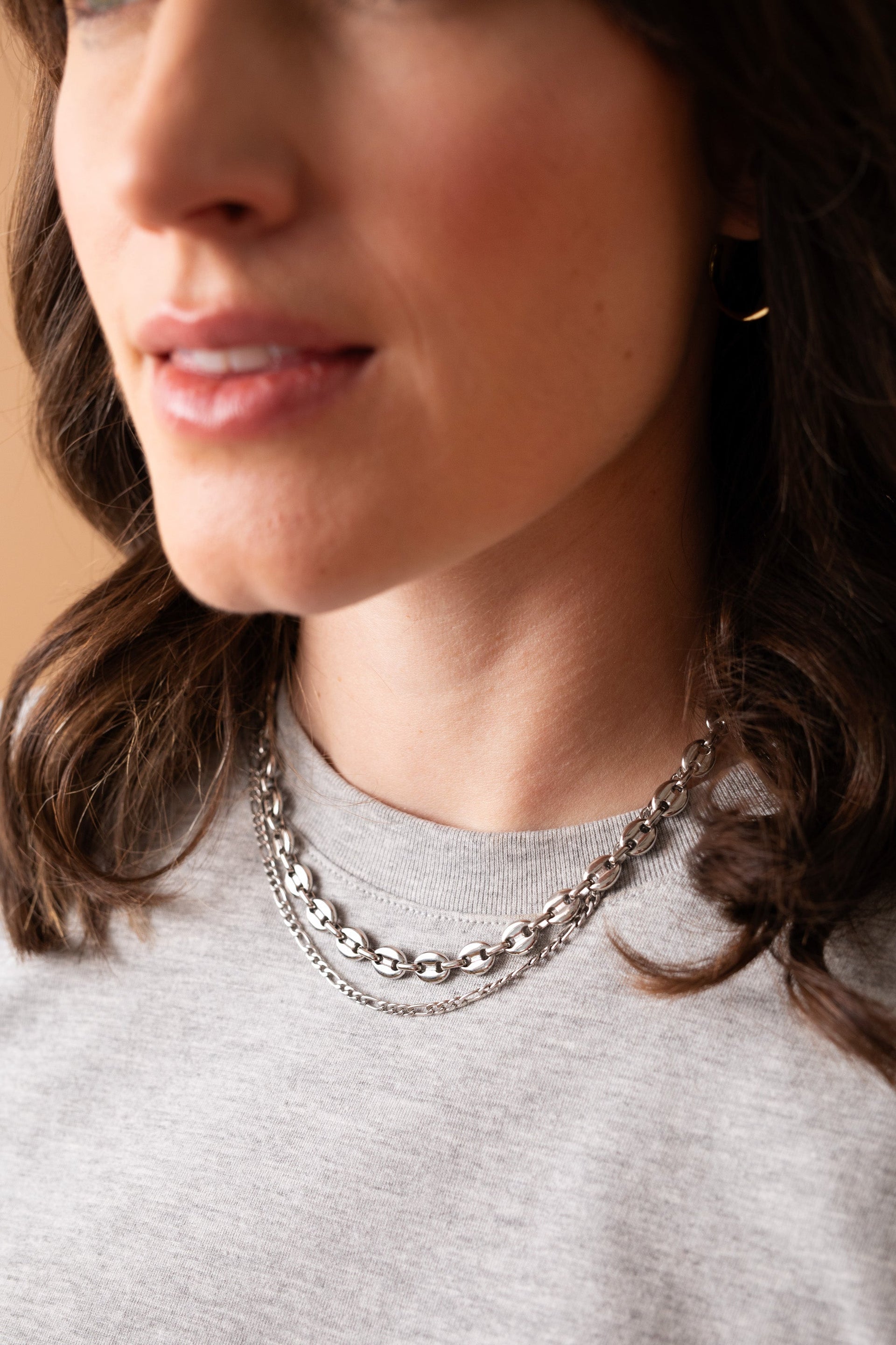 Stainless Steel Mariner Chain Necklace - Bold Interlocking Links