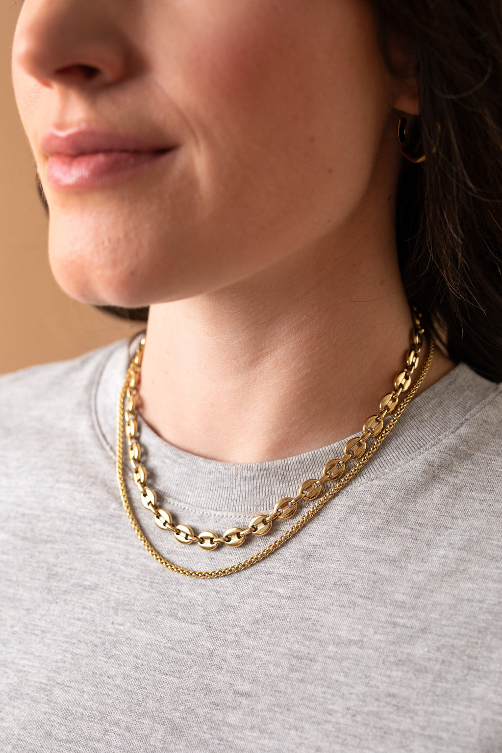 Stainless Steel Mariner Chain Necklace - Bold Interlocking Links