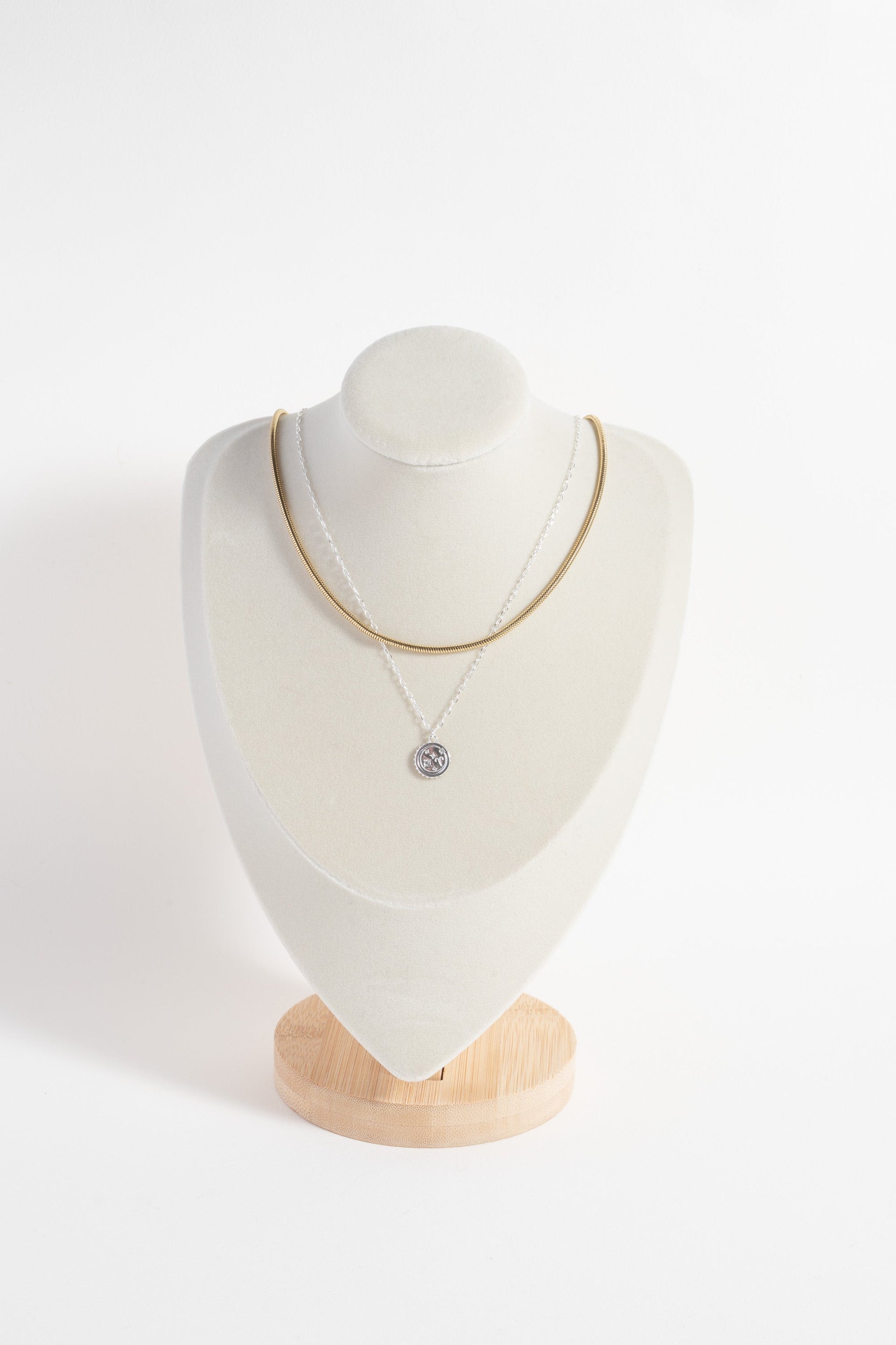 Aries Zodiac Necklace in Silver with Crystal Accents Minimalist