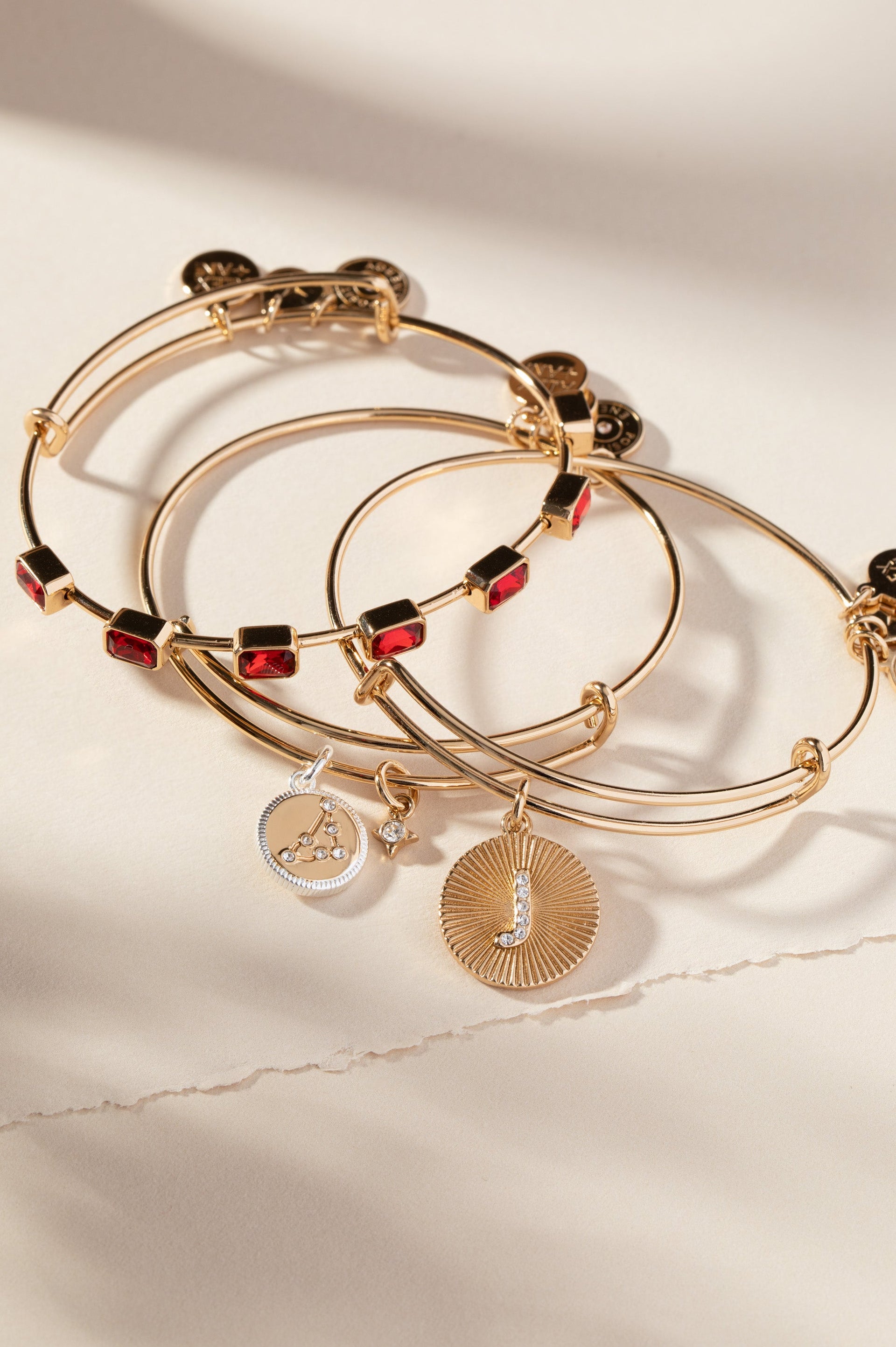 Capricorn Zodiac Charm Bangle with Crystal Constellation
