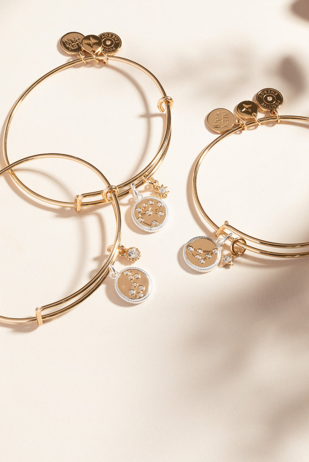 Scorpio Zodiac Charm Bangle with Crystal Constellation Detail