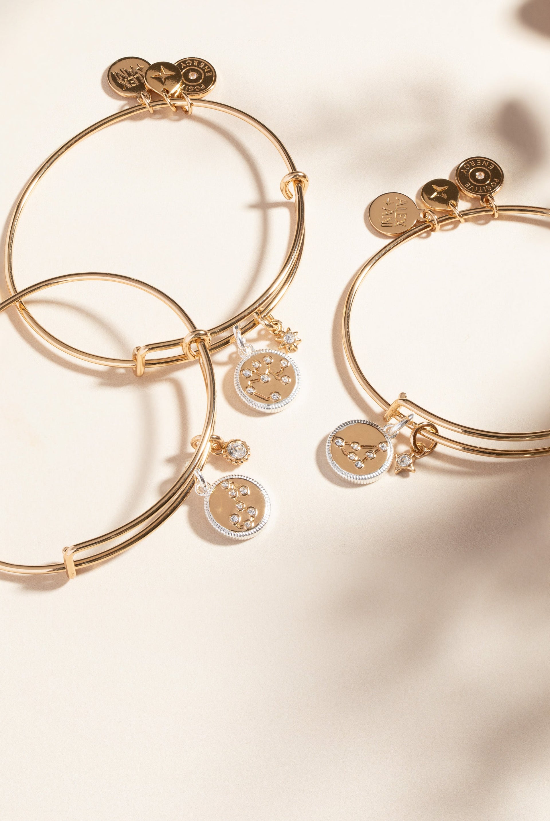 Sagittarius Zodiac Charm Bangle with Crystal Constellation