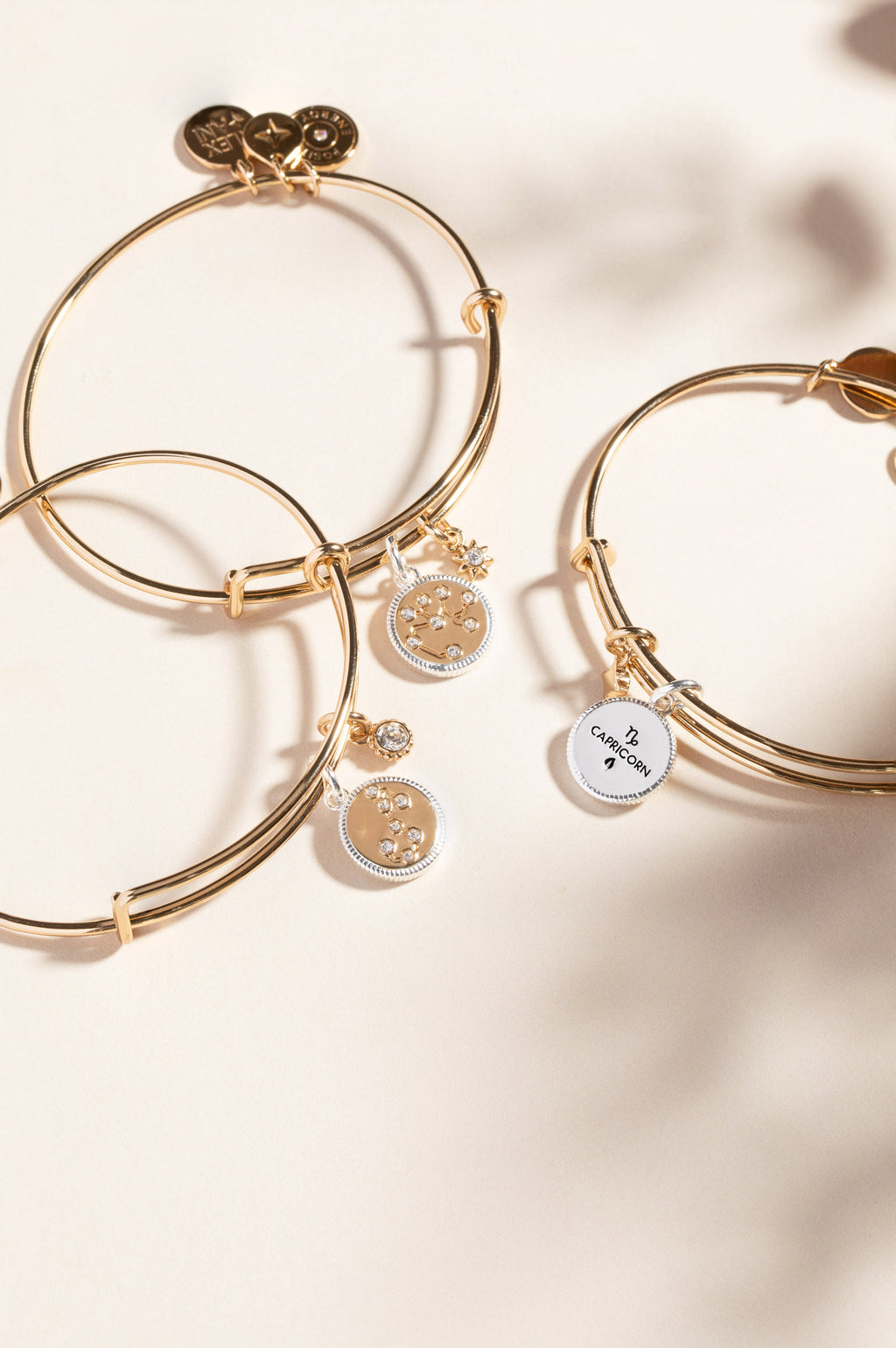 Sagittarius Zodiac Charm Bangle with Crystal Constellation