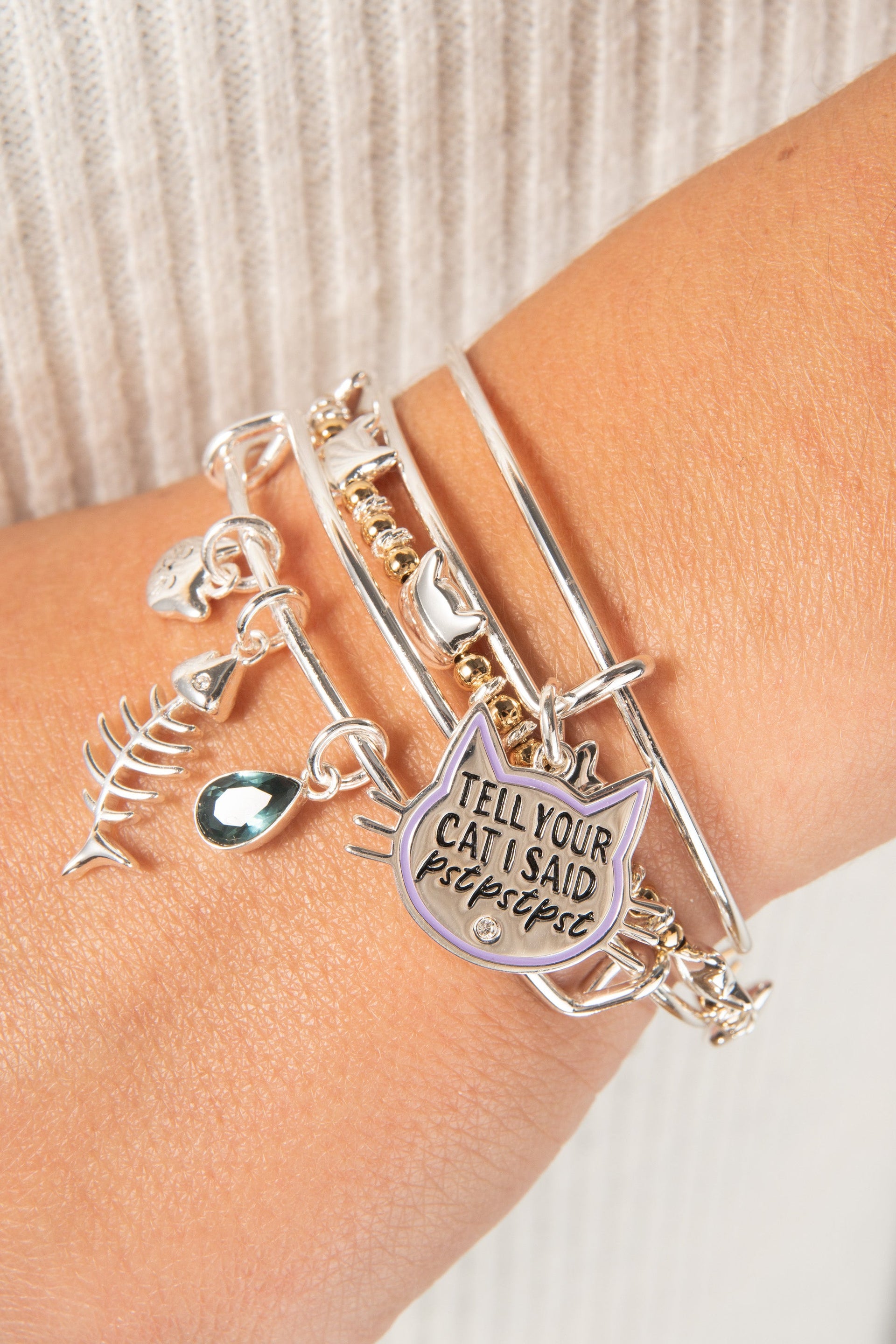 Tell Your Cat I Said Pst Pst Pst Expandable Bangle