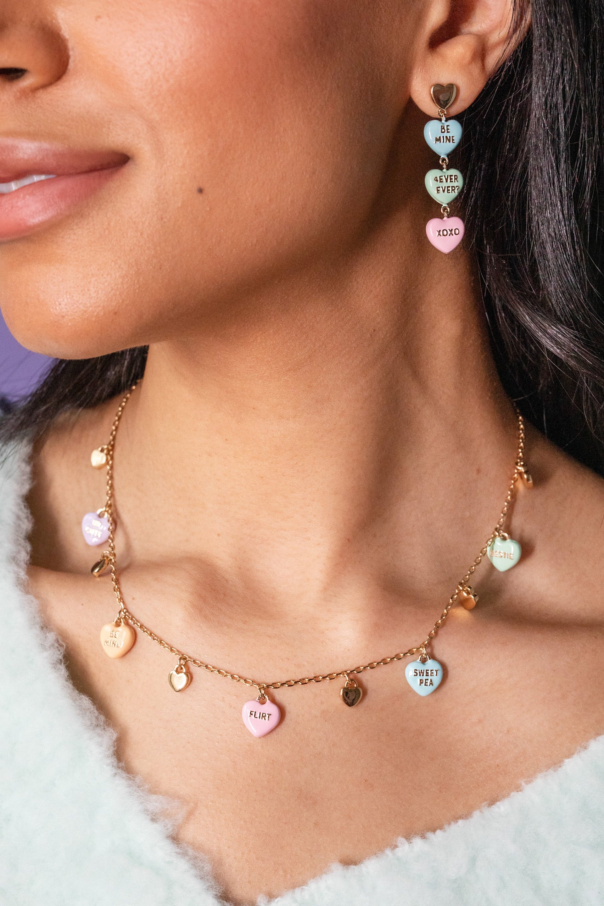 Sweethearts® Multi-Charm Valentine Necklace with Candy Heart Charms