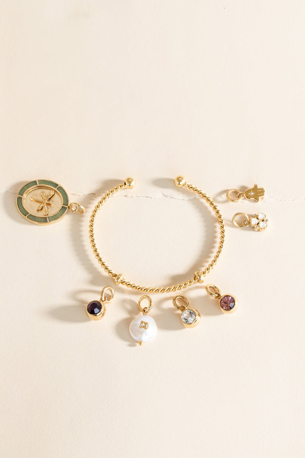 February Birthstone Interchangeable Charm with Amethyst Crystal