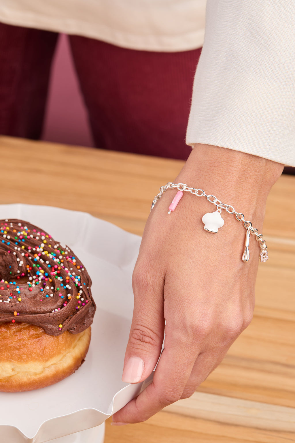 Barbie™ Chef Charm Bracelet with Culinary Enamel Charms