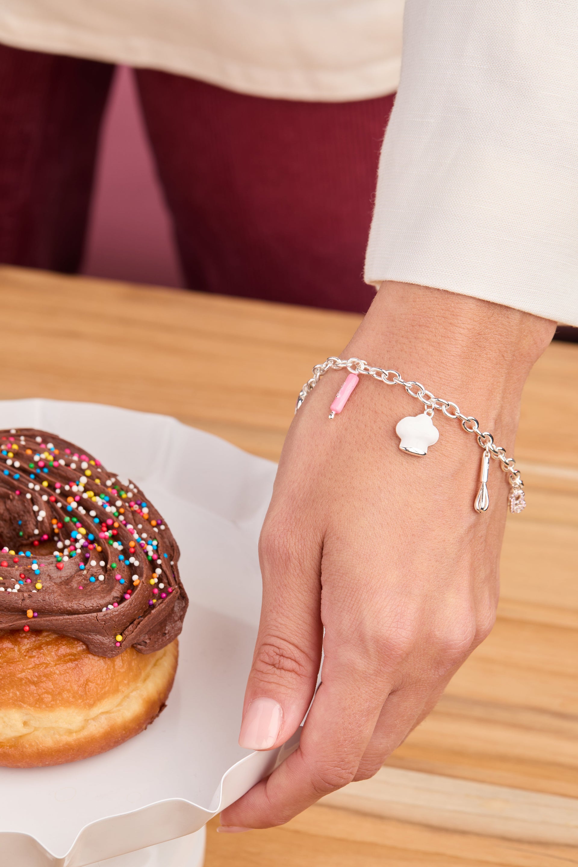 Barbie™ Chef Charm Bracelet with Culinary Enamel Charms