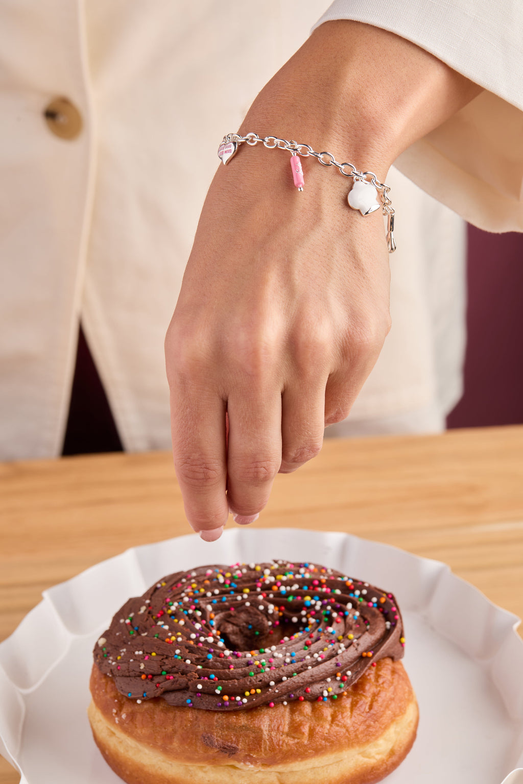 Barbie™ Chef Charm Bracelet with Culinary Enamel Charms