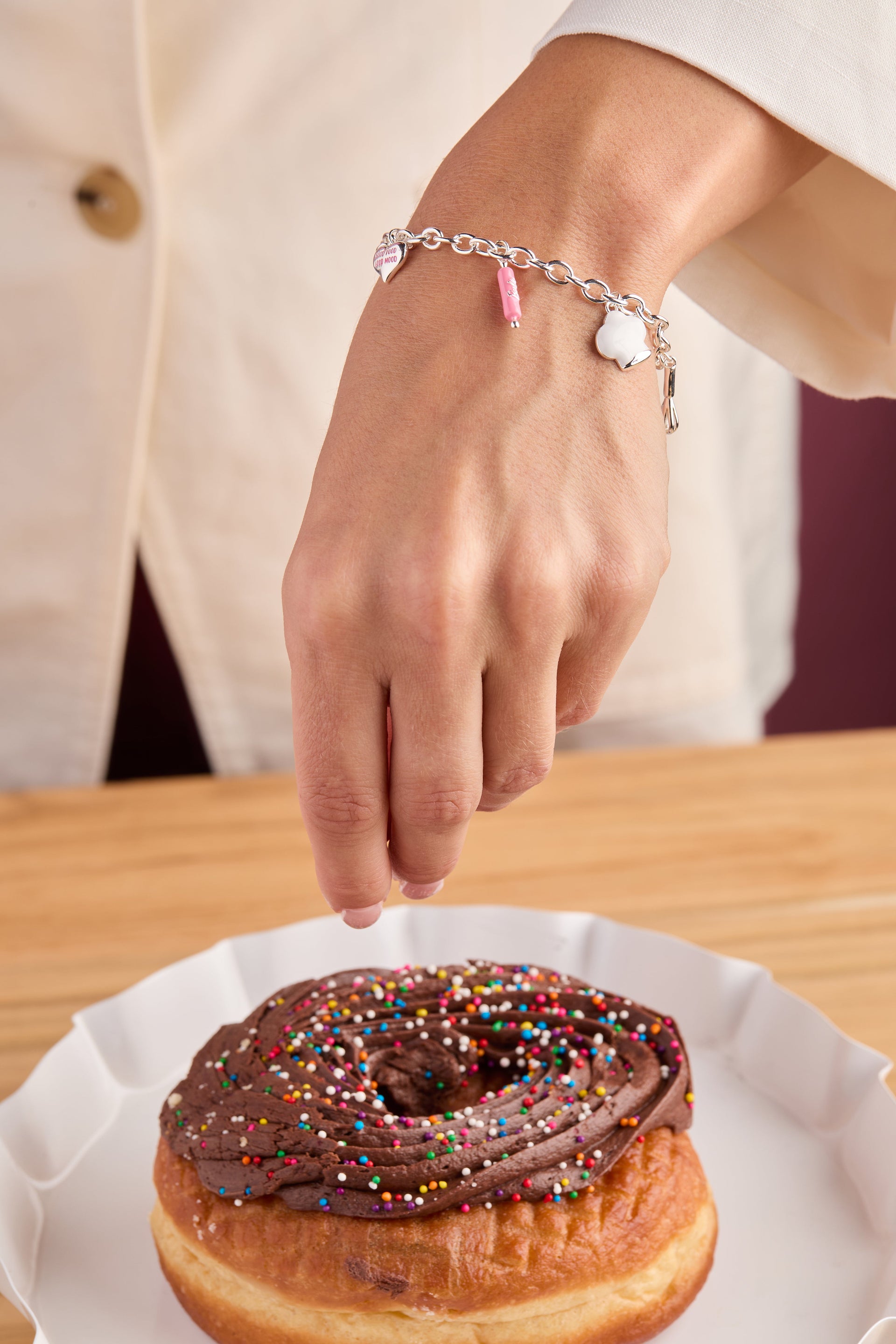 Barbie™ Chef Charm Bracelet with Culinary Enamel Charms