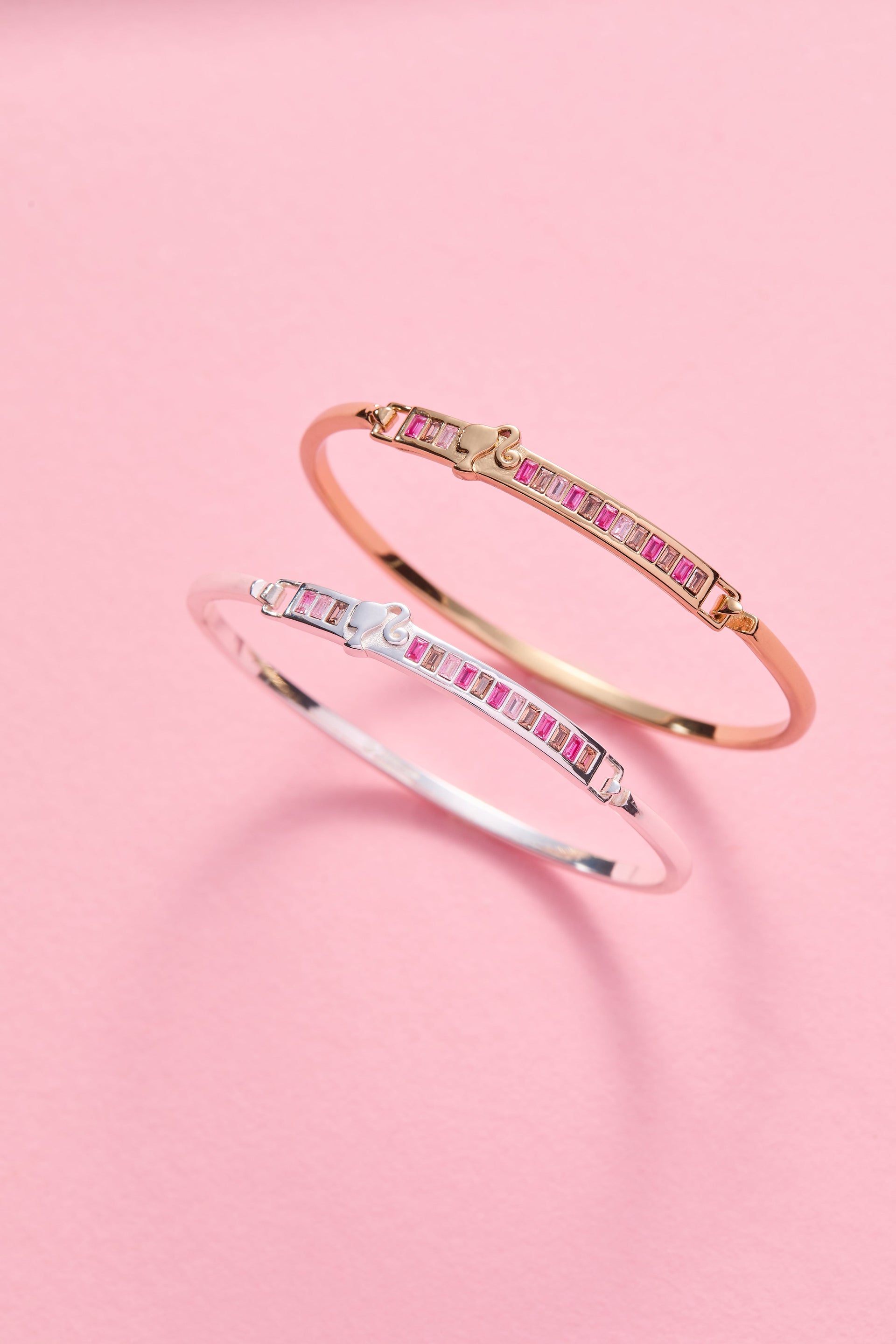 Barbie You Can Be Anything Pink Stone Tension Bangle