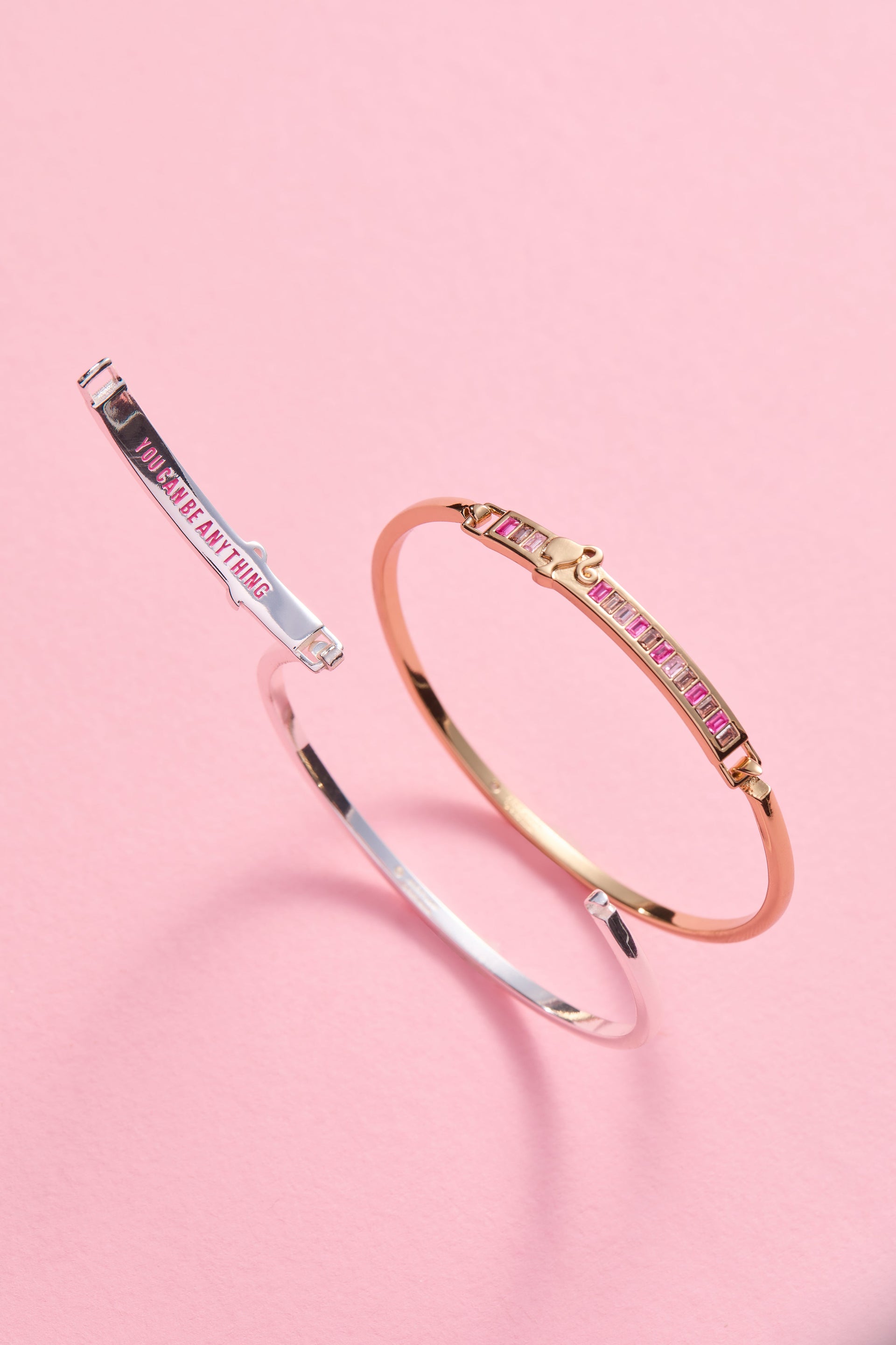 Barbie You Can Be Anything Pink Stone Tension Bangle