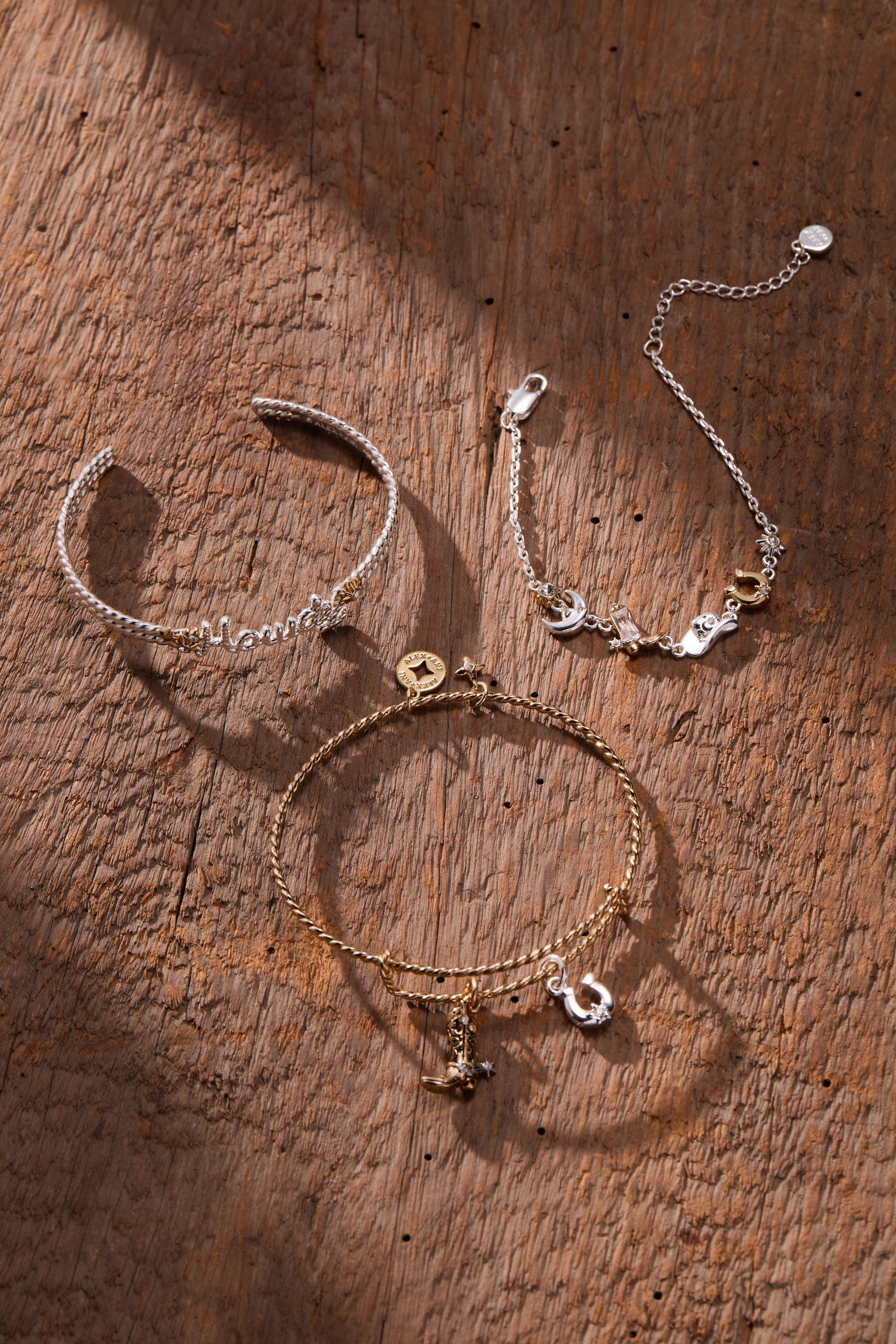 Howdy Script Cuff Bracelet with Crystals and Stars