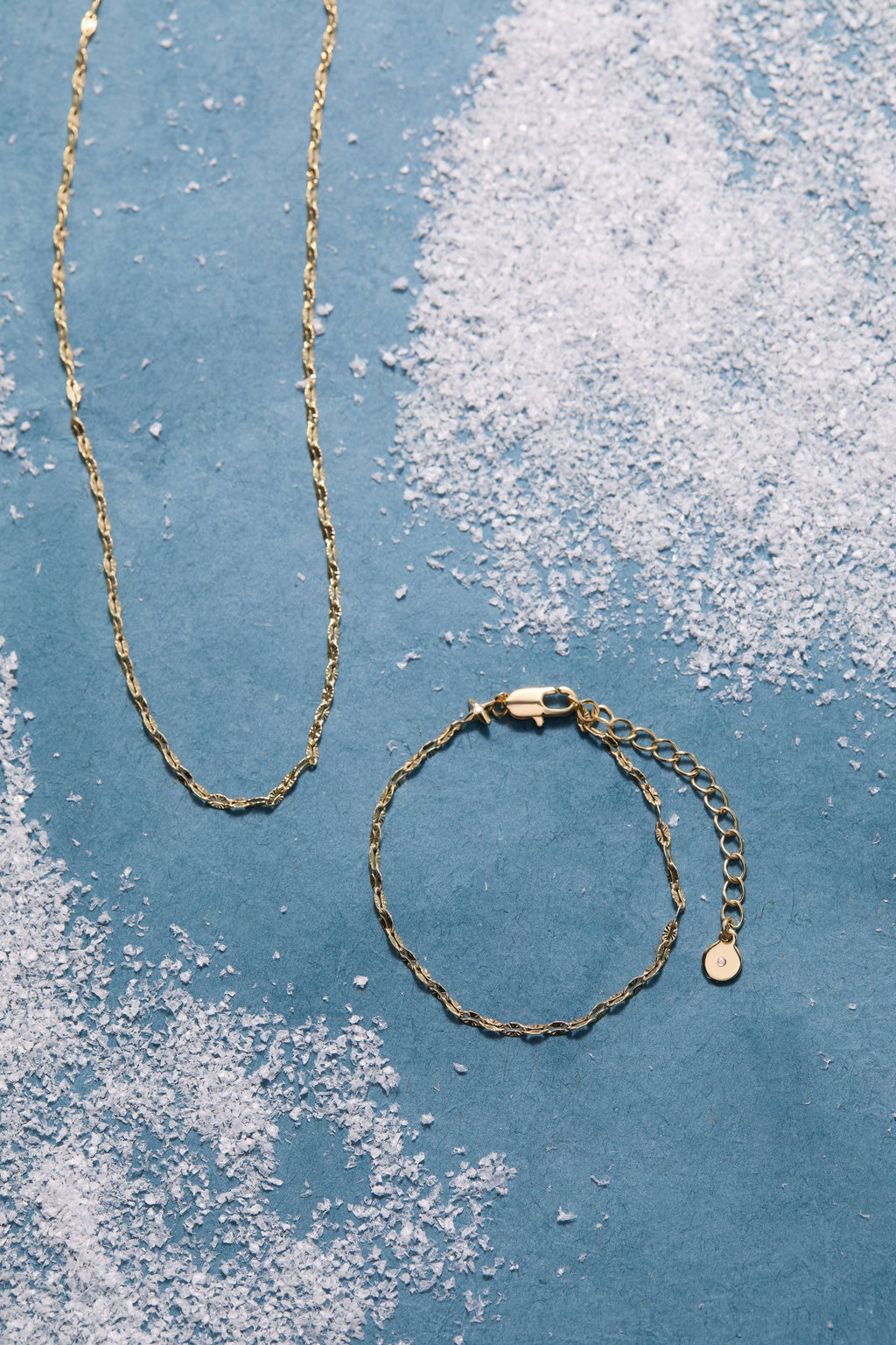 Gold Multi Faceted Lip Chain Necklace Minimalist Statement Jewelry