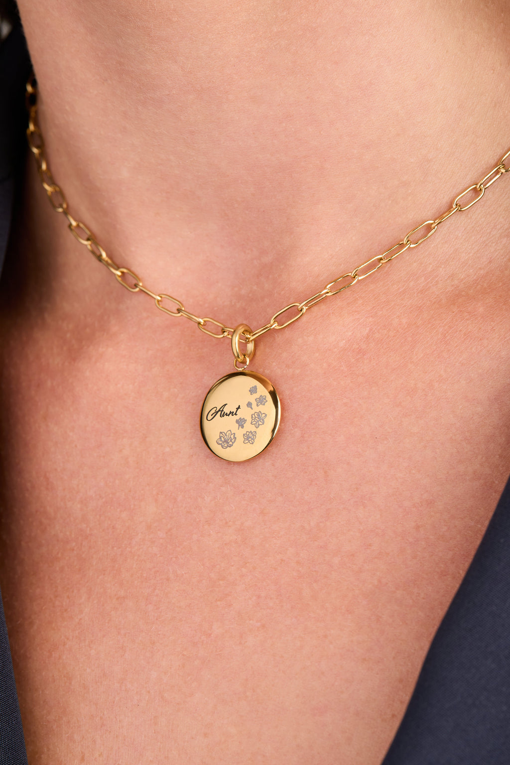Gold Paperclip Charm & Layering Necklace for Women