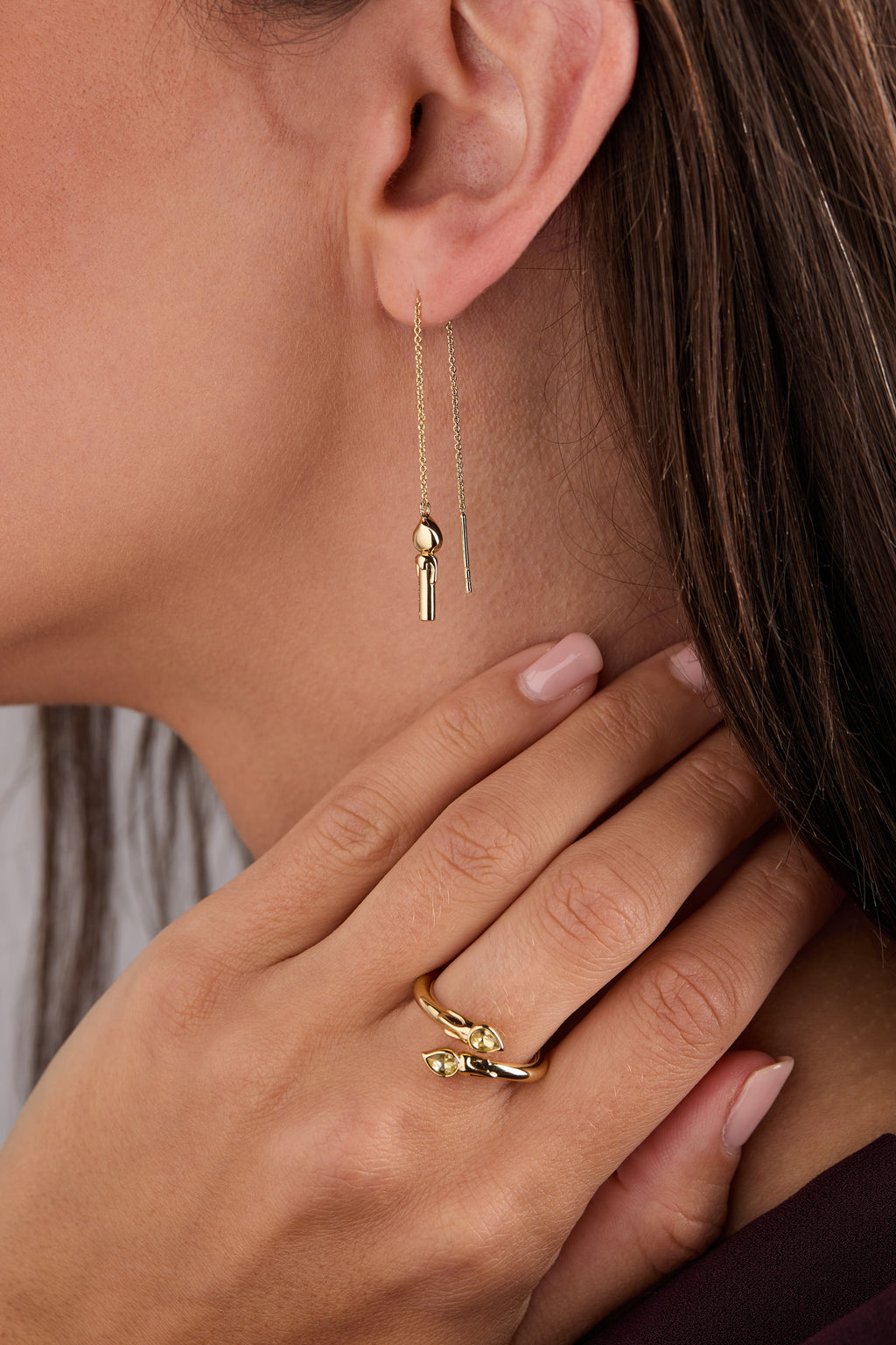 Harry Potter Great Hall Floating Candle Gold Threader Earrings