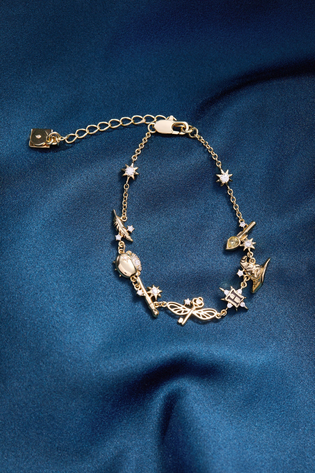 Harry Potter Mixed Icon Charm Bracelet Gold-Plated Jewelry