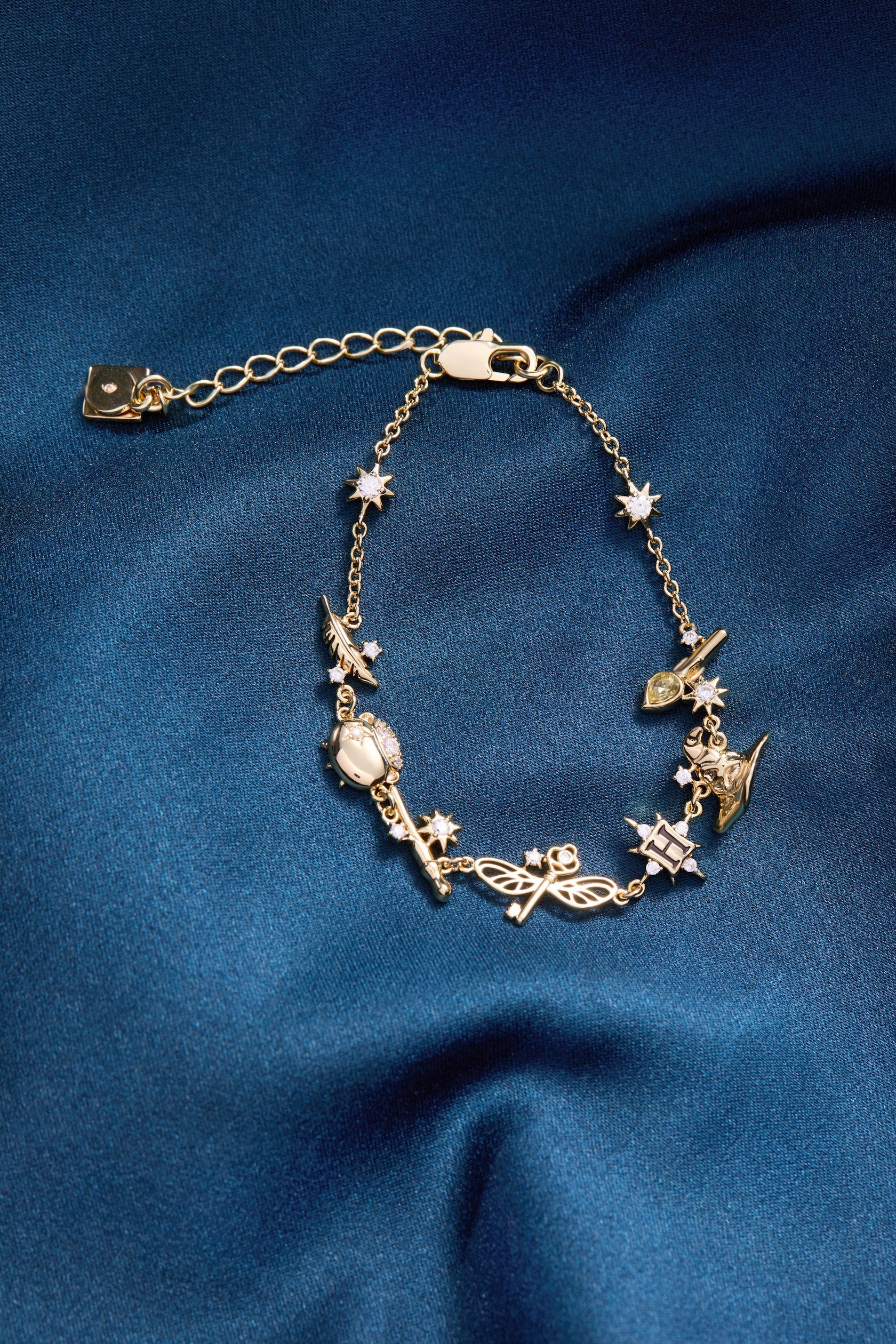 Harry Potter Mixed Icon Charm Bracelet Gold-Plated Jewelry