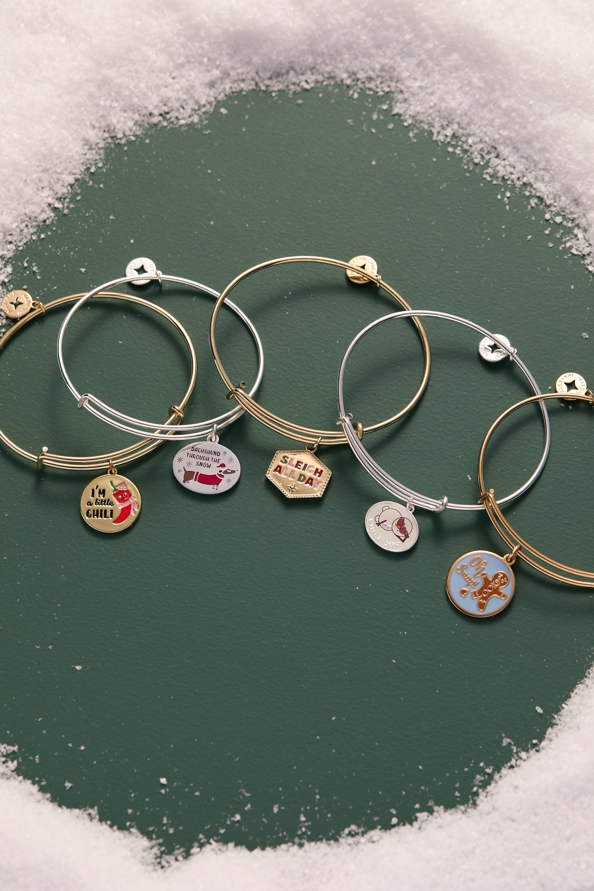 I’m a Little Chili Charm Bangle with Vibrant Enamel Details
