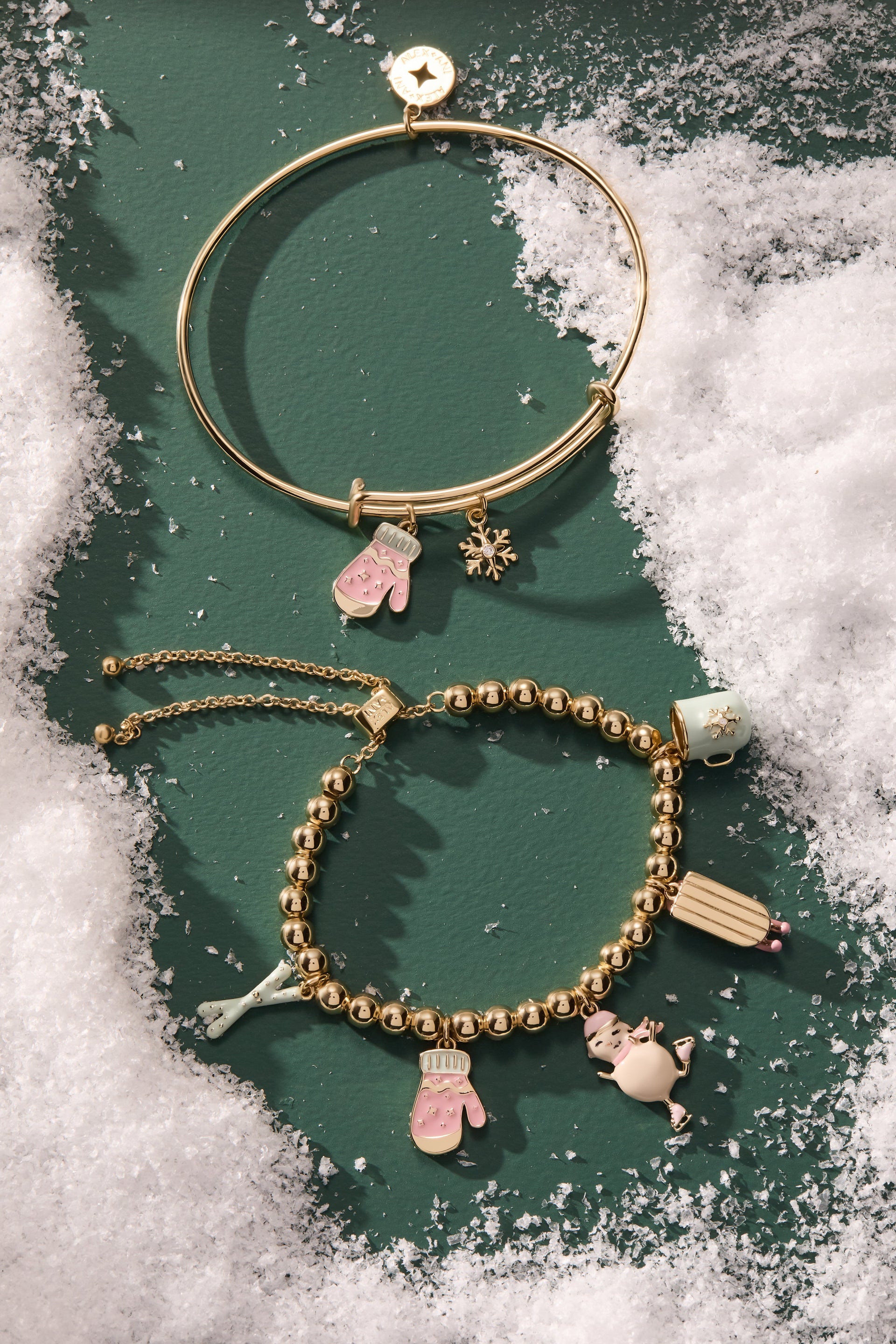 Winter Wonderland Multi Charm Bolo Bracelet with Snowman Charms