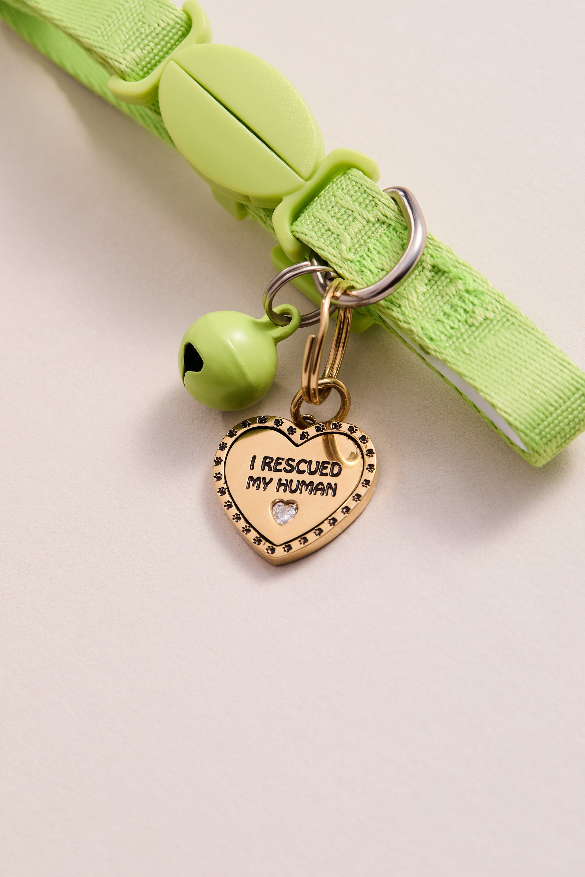 I Love My Cat Bangle and Pet Collar Charm Set - Jewelry Duo