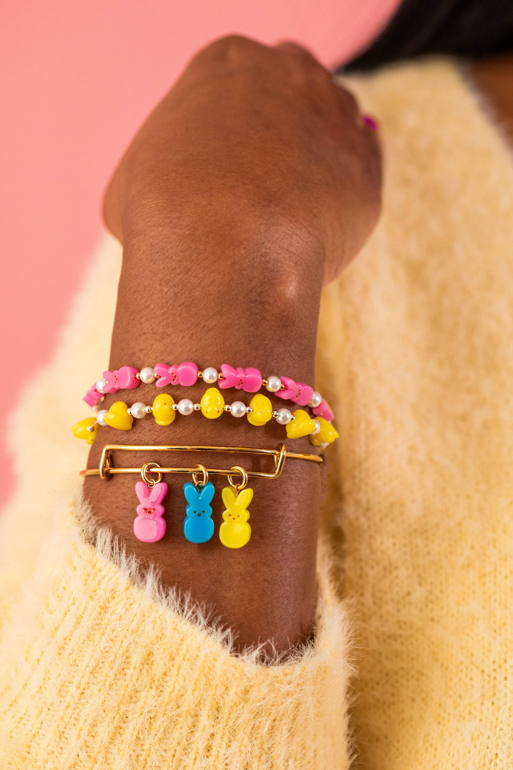 PEEPS® Chick Beaded Expandable Bangle Bracelet